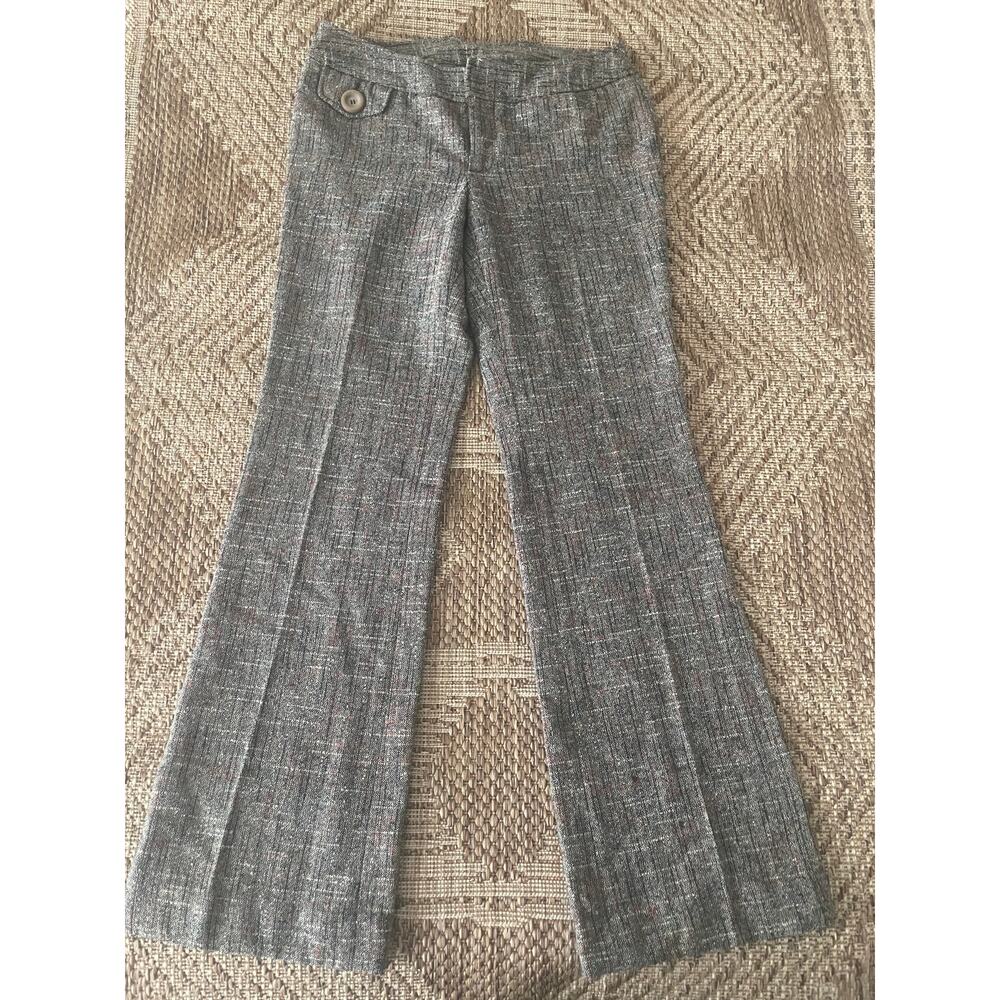Y2K Kenzie brown Crosshatch wool blend Trouser workwear pant SZ 6